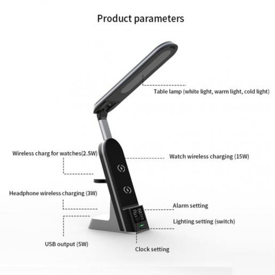 HW33 7 IN 1 Dual Coil Max 15W Wireless Charger