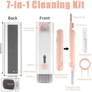 7 In 1 Computer Keyboard Cleaner Brush Kit Earphone Cleaning Pen Compatible  Headset Phone Keycap Cleaning