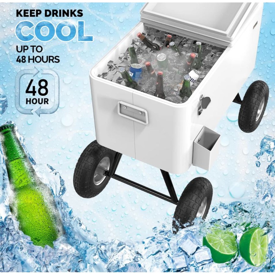 70 Liters Wagon Rolling Cooler Ice Box