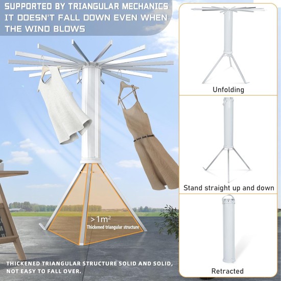 Tripod Foldable Clothes Drying Rack