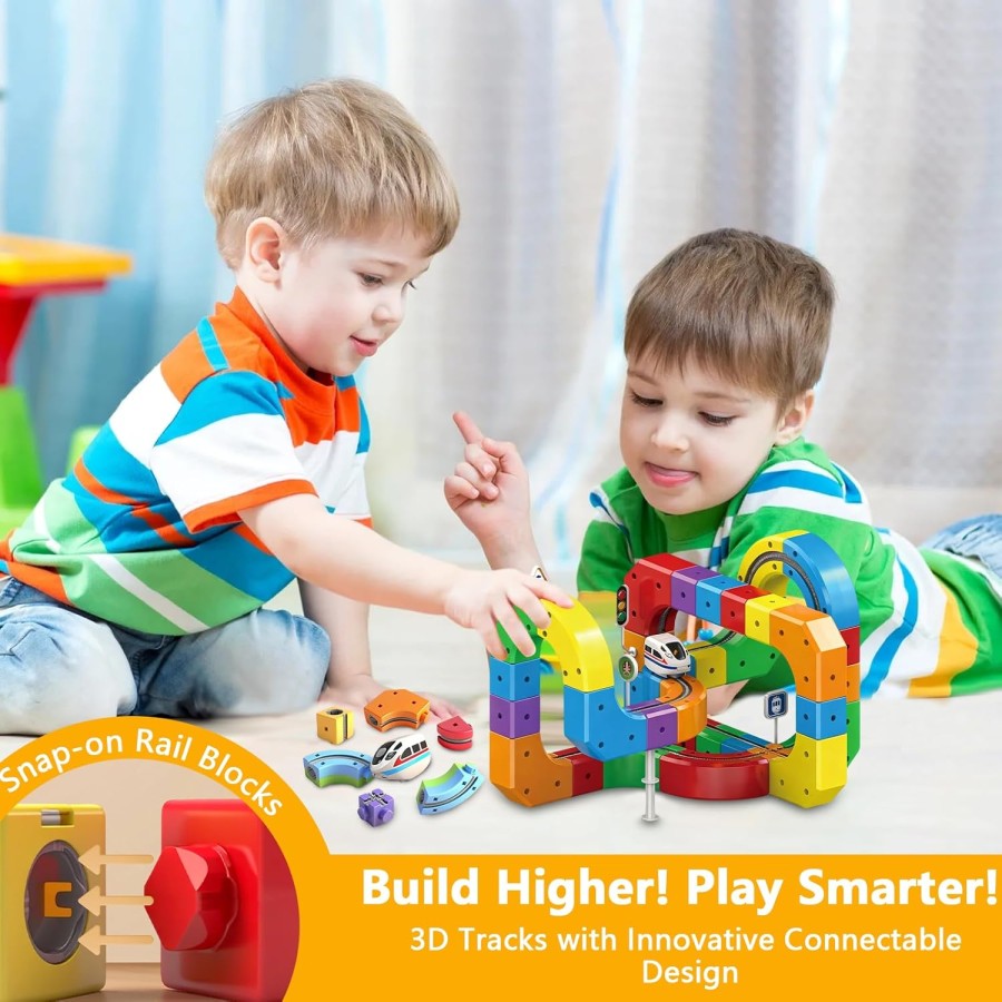 DIY Cube Track Fusion Train Set For Kids