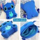 Kawaii Blue Stitch Silicon Bag - 13cm