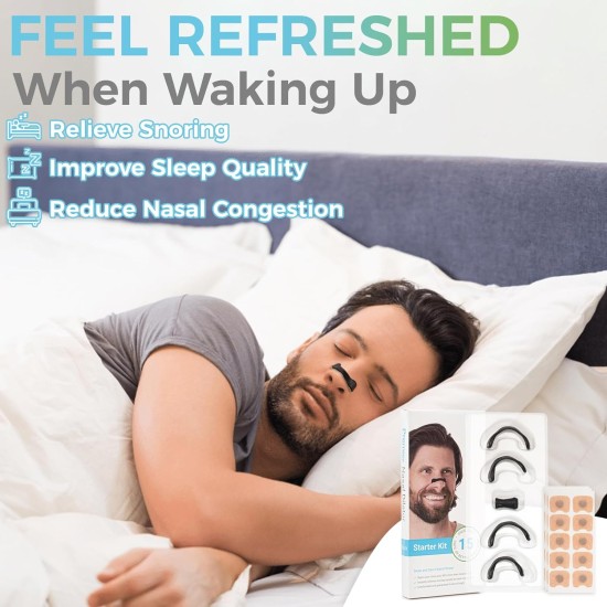  Anti-Snoring Magnetic Nose Nasal Strips - 30Pcs