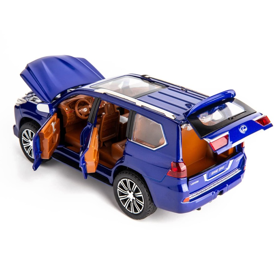  Lexus 570 Off-Road in Luxury SUV Model Car, Zinc Alloy Pull Back Toy car - Blue