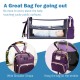 Large Capacity Diaper Bag Backpack - 6-in-1 Travel Bag for Parents - Purple