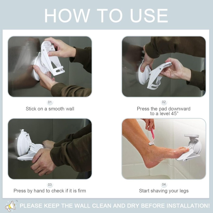 Non-Slip Bathroom Pedal Foot Rest Non-Slip Bathroom Pedal Foot Rest