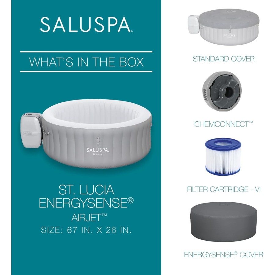 BESTWAY Lay-Z-Spa St.Lucia AirJet 3 Hot Tub BESTWAY Lay-Z-Spa St.Lucia AirJet 3 Hot Tub