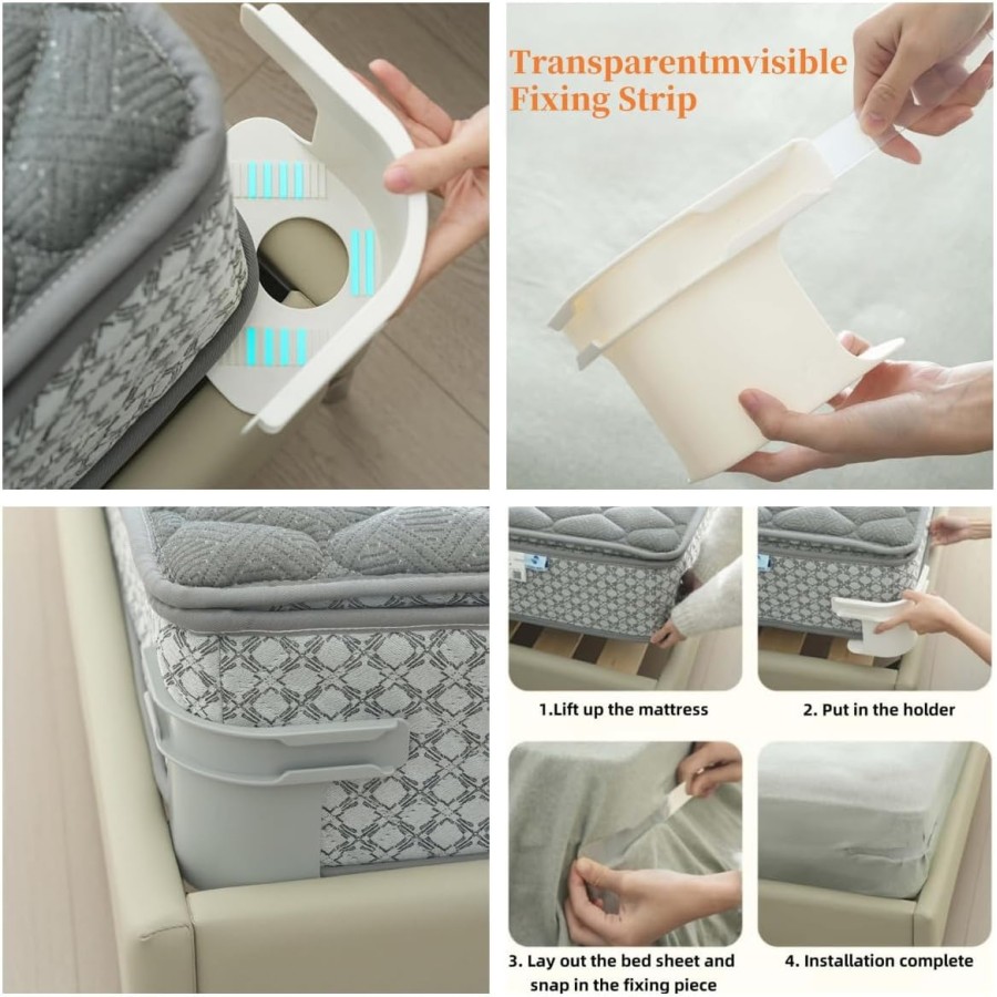 4PCS Bed Sheet Corner Holders Locking Clips