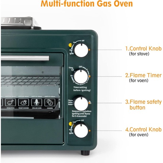 Sumo SGO-252G Camping Oven with Camping Stove 25L