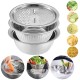 3 in 1 Set Stainless Steel Vegetable Grator & Drain 3 in 1 Set Stainless Steel Vegetable Grator & Drain
