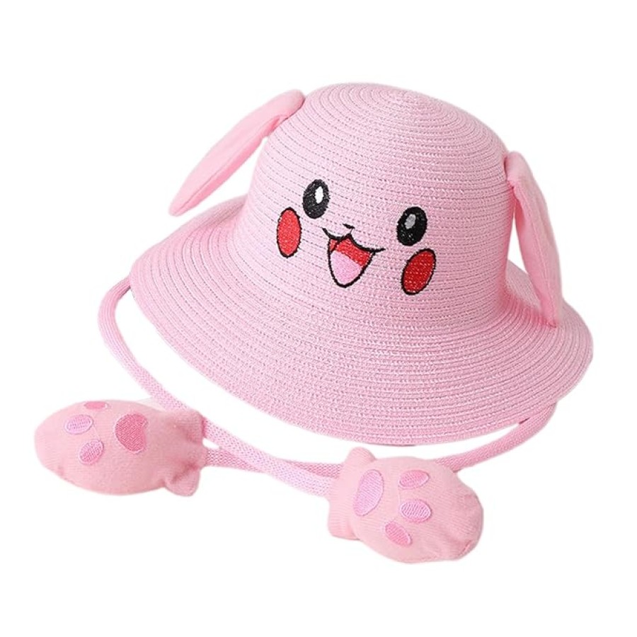 Pokemon Moving Ears Kawaii Pikachu Knit Anime Hat - Pink