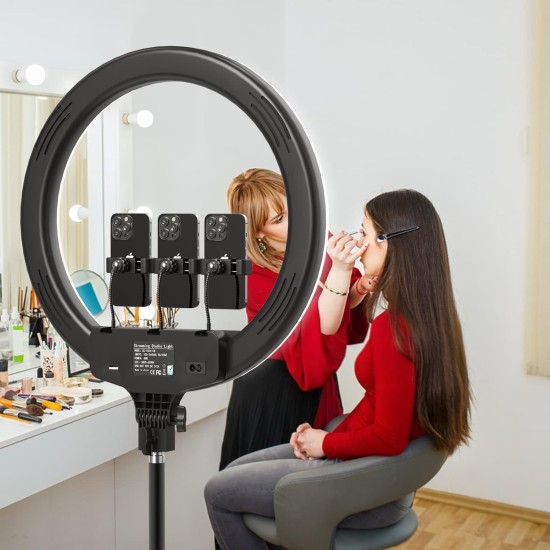 Professional Ring Fill Light 3 Bracket with Remote (LJJ-45)