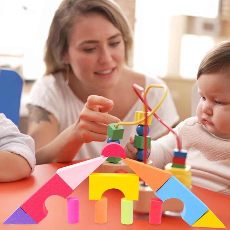 Colorful EVA Soft Foam Building Blocks – 124 PCS Educational Toy