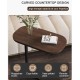 Modern C Shaped Tea Coffee Table - Black Modern C Shaped Tea Coffee Table - Black