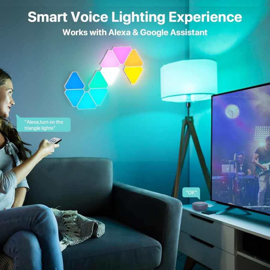 DIY Triangular LED Pannel Gaming Decor Light 12panels DIY Triangular LED Pannel Gaming Decor Light 12panels