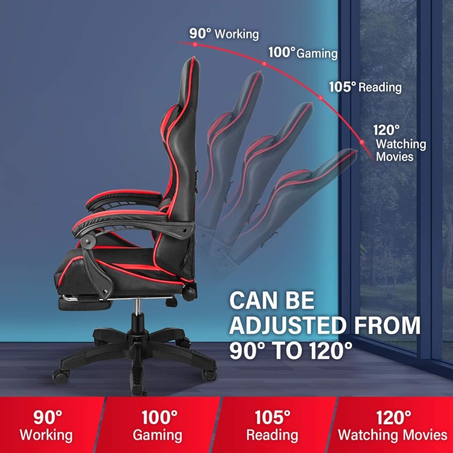 TX Gaming Chair Sport 180° Tilt With Footrest– Cameo / Black