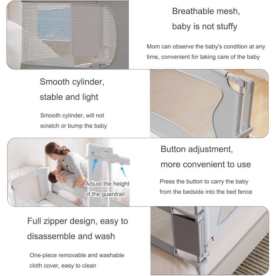 3-in-1 Foldable Crib & Bedside Bassinet