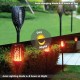 Solar Torch Light with Flickering Flame - 1Pcs