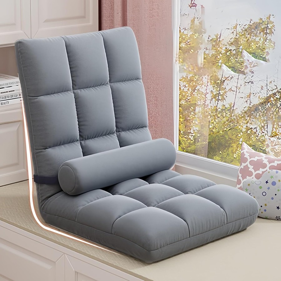 Folding Lounge Floor Sofa with  Recliner Back Support