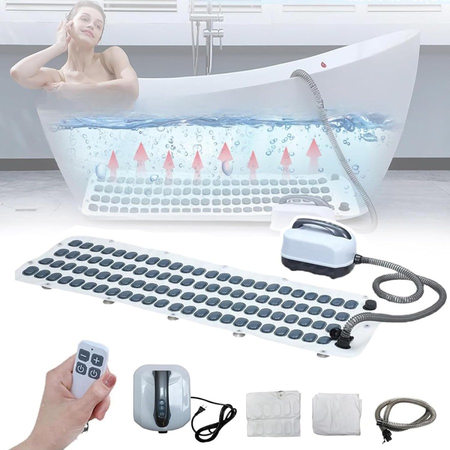 Inflatable Body Spa Bubble Bath Mat with 9 Adjustment Speed