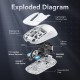 ATTACK SHARK X6 Lightweight Wireless Gaming Mouse with RGB Backlight - White ATTACK SHARK X6 Lightweight Wireless Gaming Mouse with RGB Backlight - White