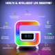 G Shape 4 in1 Ambient Light, BT Speaker, Wireless Charging , Digital Clock Lamp