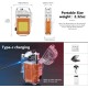 Wind and Water Resistant Transparent Electric Lighter with Flash Light