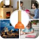 Rechargeable Silicone Night Light with Wooden Handle