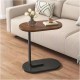 Modern C Shaped Tea Coffee Table - Brown Modern C Shaped Tea Coffee Table - Brown
