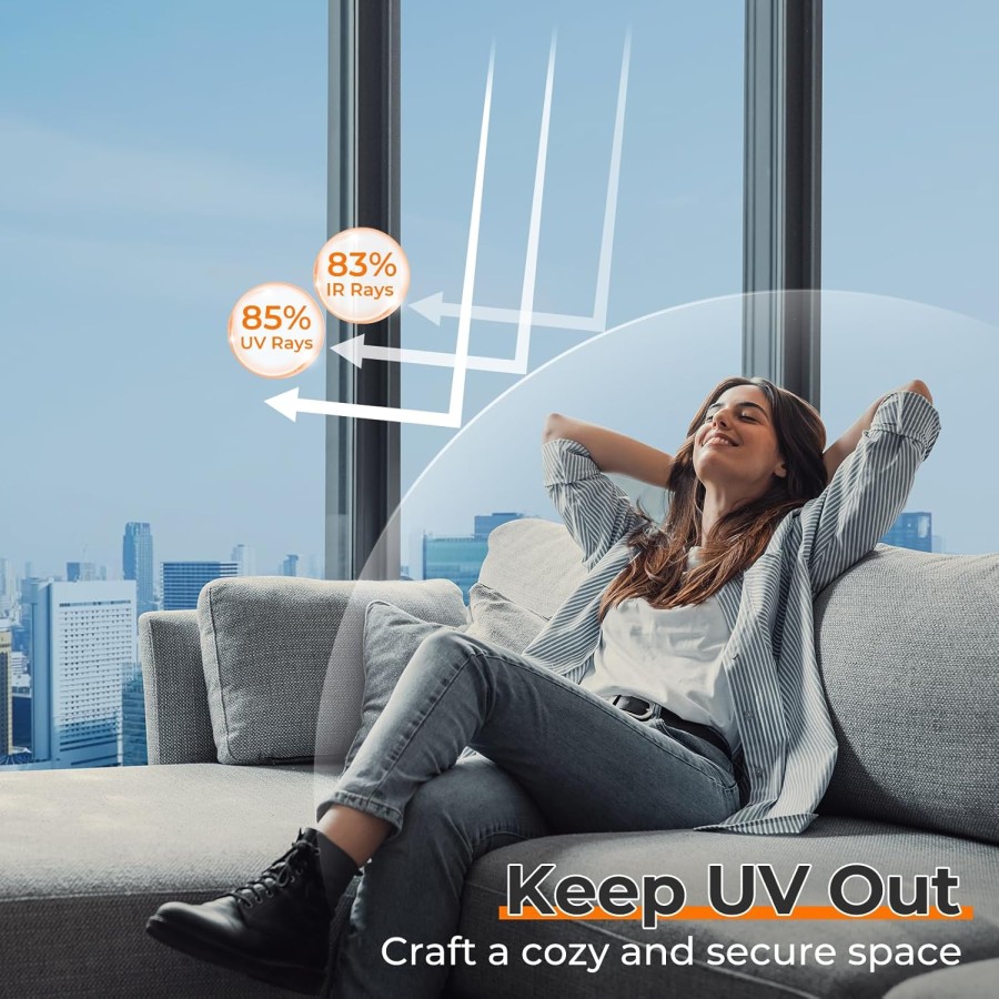 Adhesive Window Film with Heat and Sunlight Insulating 60*500 cm (50% Privacy)