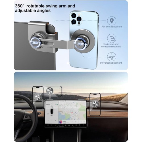 Tesla Phone Magnetic Car Screens phone Mount for iPhone Magsafe