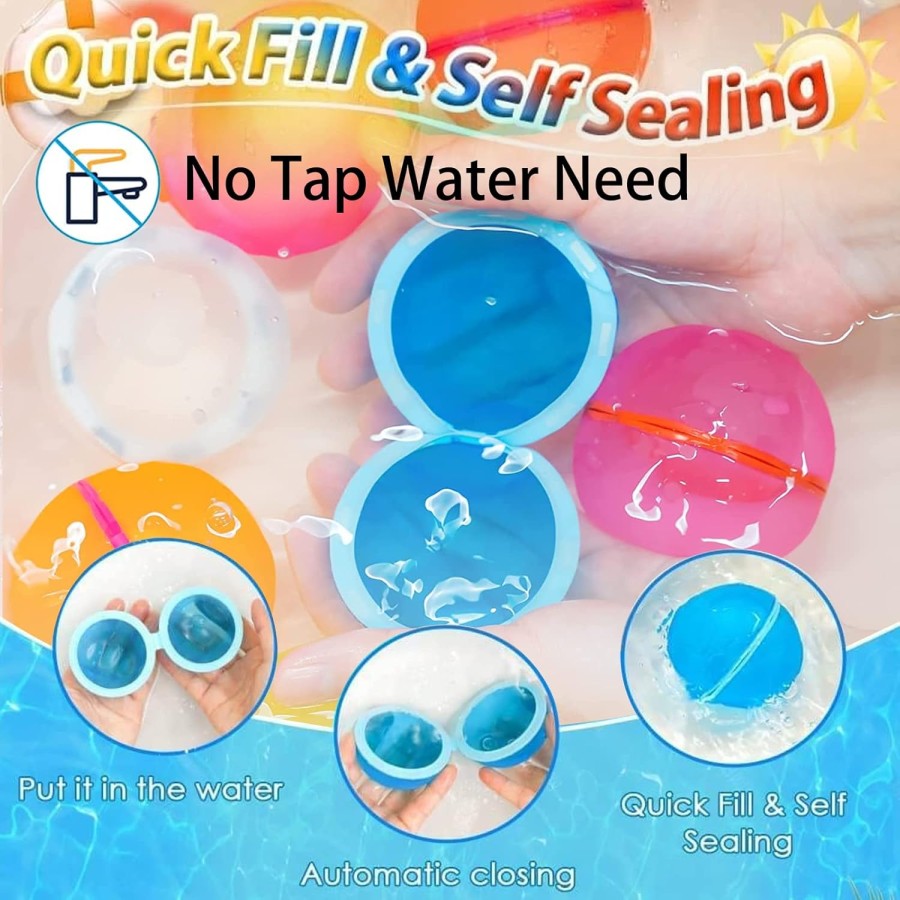 Reusable Water Balloon Bombs 6Pcs