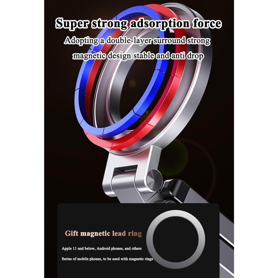 360 Rotating Aluminum Magnetic Phone Holder & Tripod Stand