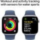 Apple Watch Series 10 GPS 42mm Silver Aluminium Case with Denim Sport Band - S/M