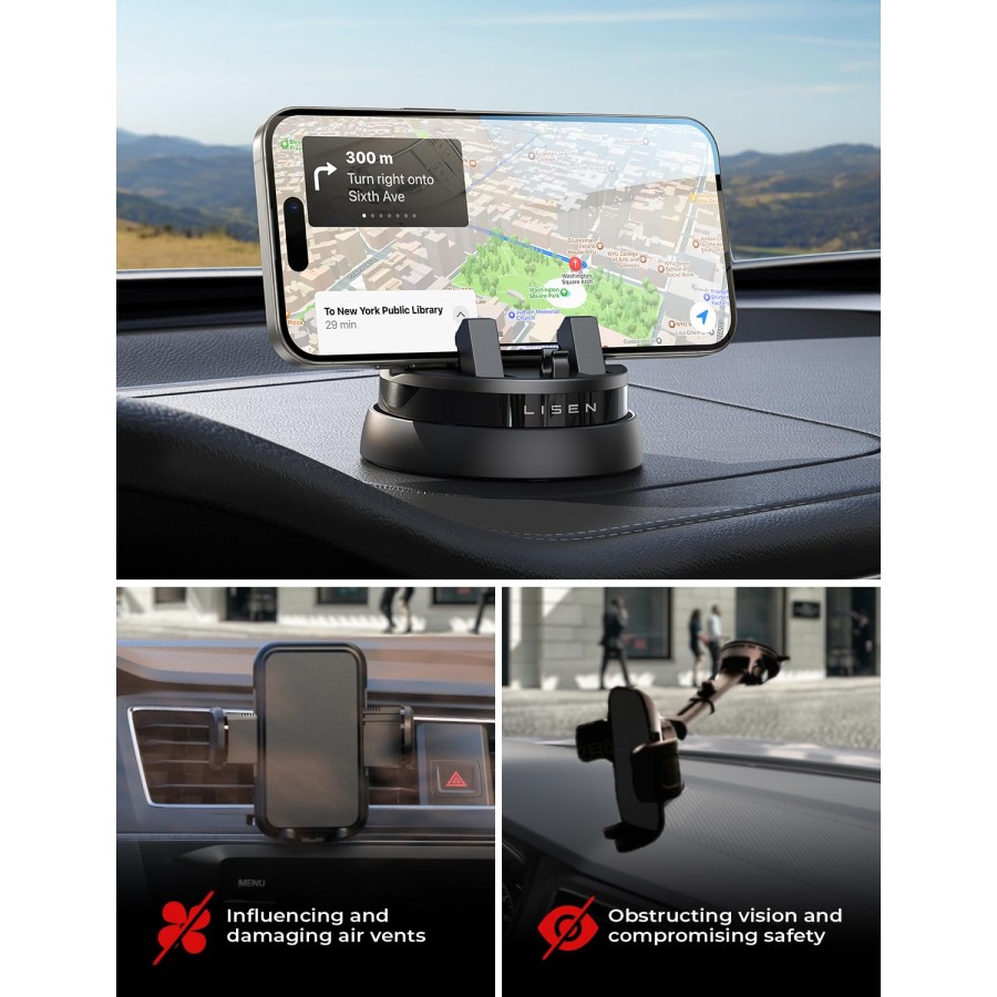 Car Phone Holder 360 Degree Rotation