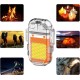 Wind and Water Resistant Transparent Electric Lighter with Flash Light
