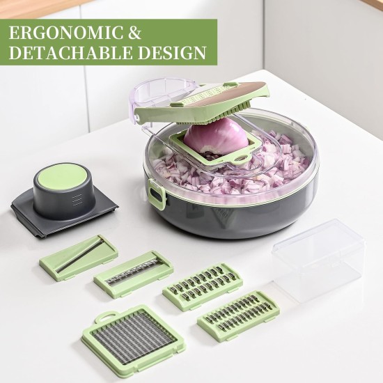 9in 1 Multi-Functional Manual Vegetable and Fruit Chopper Slicer