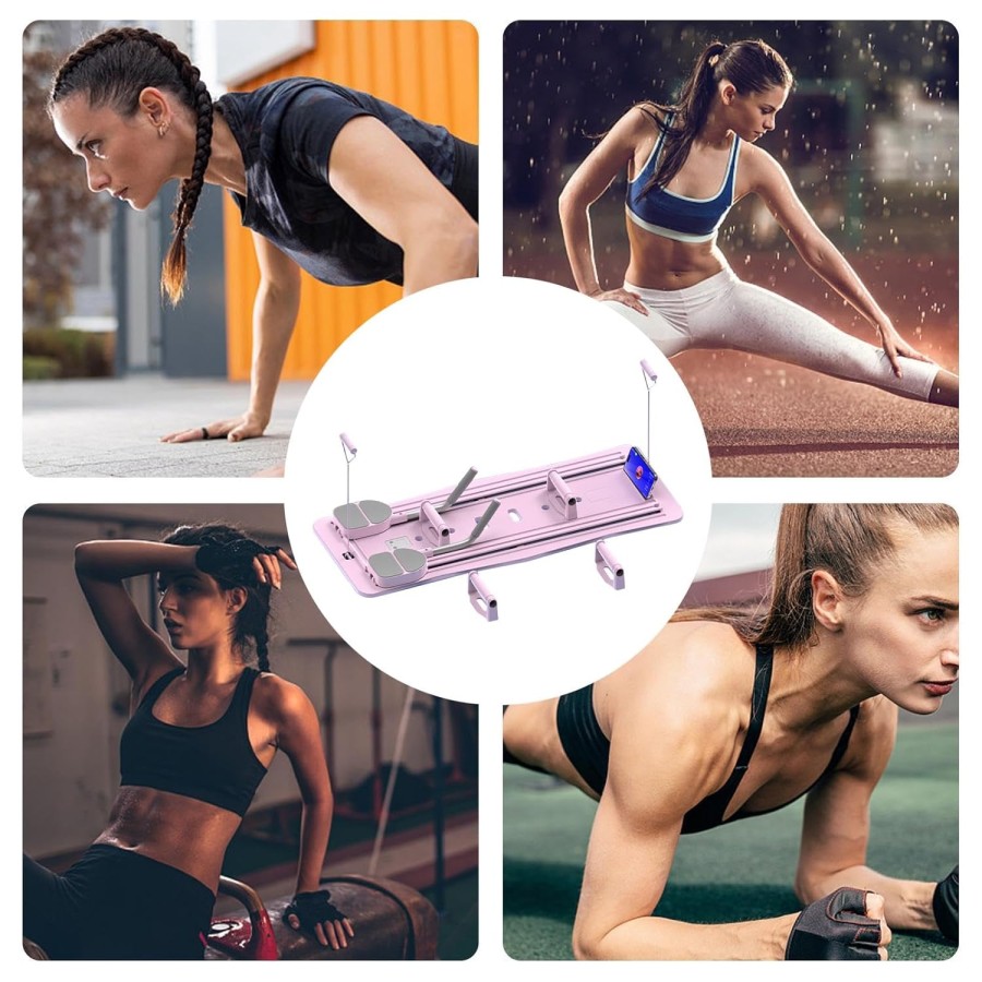 Multi-Functional Foldable Pilates & Ab Workout Board – Full Body Home Fitness Trainer - Pink Multi-Functional Foldable Pilates & Ab Workout Board – Full Body Home Fitness Trainer - Pink