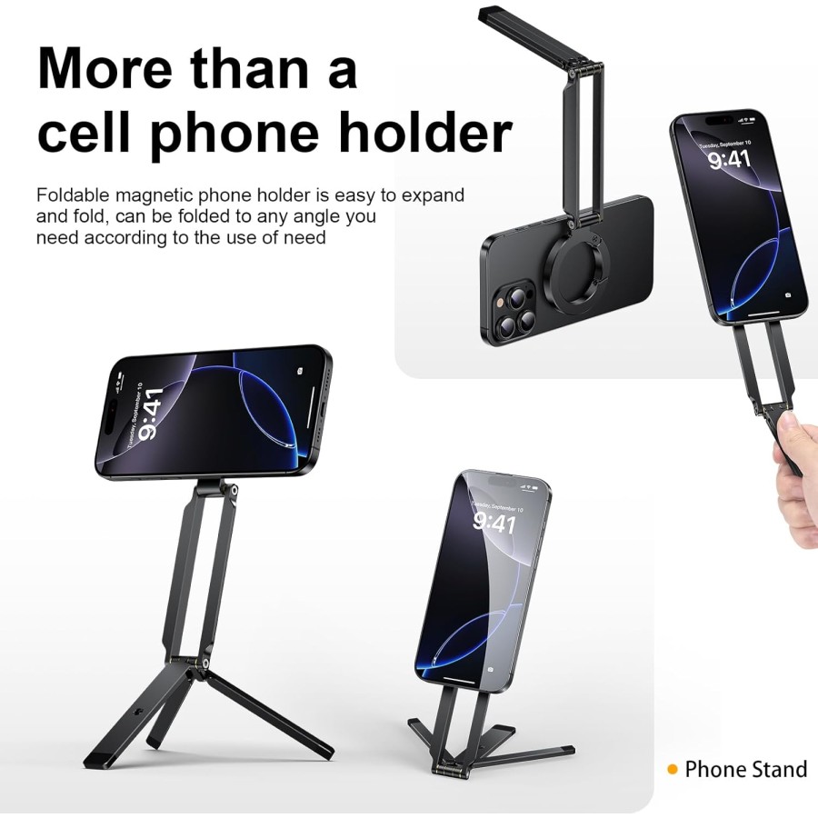 Magnetic Phone Tripod & Mini Foldable Stand