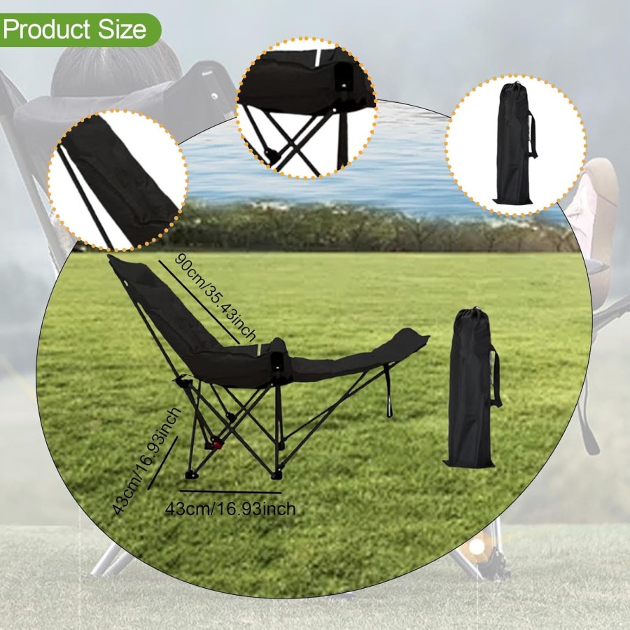 Folding Camping Chair with Foot Rest  Folding Camping Chair with Foot Rest