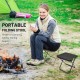 Portable Folding Camping Zipper Stool Chair - Black
