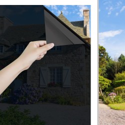 Adhesive Window Film with Heat and Sunlight Insulating 60*500 cm (Full Black Privacy) Adhesive Window Film with Heat and Sunlight Insulating 60*500 cm (Full Black Privacy)