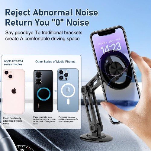 ATB Design 360° PRO Magnetic Suction Phone Holder Compatible with MagSafe