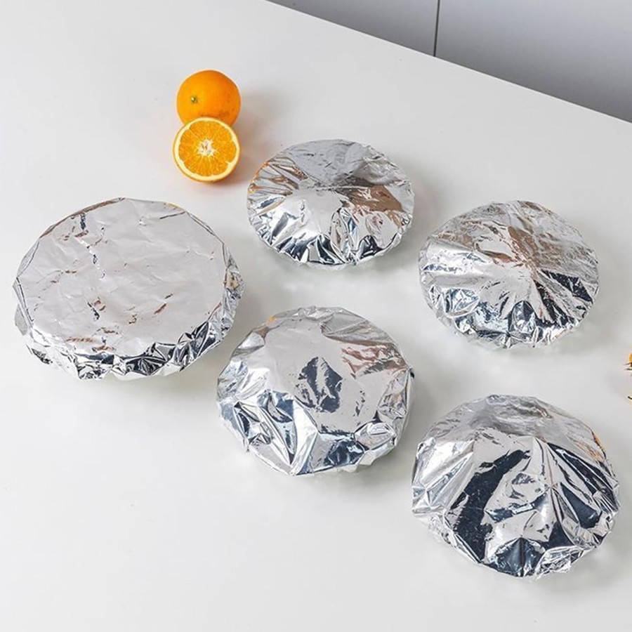 Reusable Aluminum Insulation Foil Heat Food Cover - 10Pcs