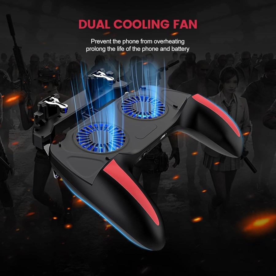 H10 Dual Cooling Fan PUBG Mobile Gamepad Controller