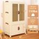 Home Kid Clothes Toy Organizer Folding Plastic Storage box Cabinet with 10 clothes hanger 76X51X127 CM