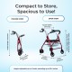 Elderly Foldable Mobility Walker with Seat Dual Brakes and Basket Elderly Foldable Mobility Walker with Seat Dual Brakes and Basket