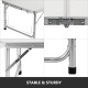 Aluminum Folding Picnic Table, with 2 Benches - White