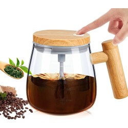 Self-Stirring Glass Mug with 400ml Capacity  Self-Stirring Glass Mug with 400ml Capacity