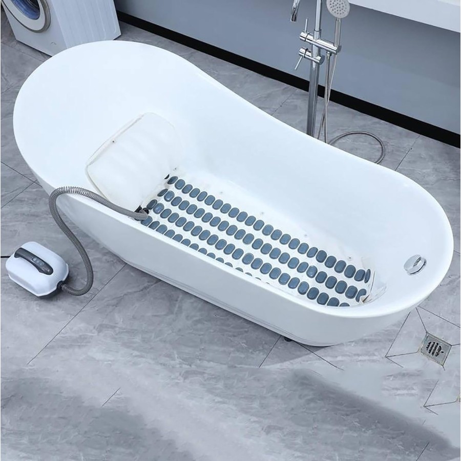 Inflatable Body Spa Bubble Bath Mat with 9 Adjustment Speed